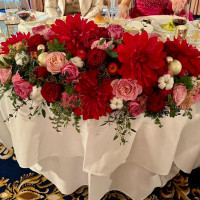 ・実際の高砂席の装花