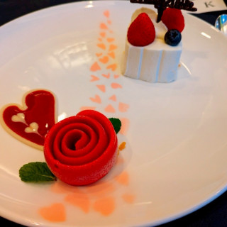 コース料理ケーキ