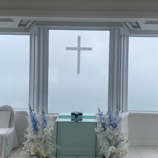 雨だったため海は少し見えにくくなってしまったけど明るい会場