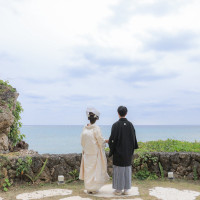 海と緑の中での撮影
