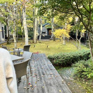 中庭からチャペルを見た感じです。