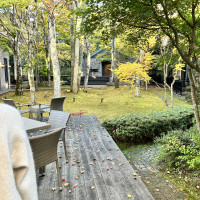 中庭からチャペルを見た感じです。