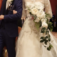 ブーケ、ドレス写真