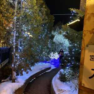 外のイルミネーションです!|752457さんの宮の森フランセス教会の写真(2552306)