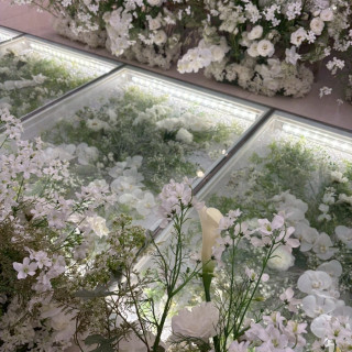 チャペルの床の花がとても綺麗でした。