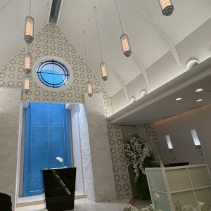 白色基調でとてもきれいなチャペルでした。|752462さんのTHE MARCUS SQUARE KOBE(ザ マーカス スクエア 神戸)の写真(2547716)