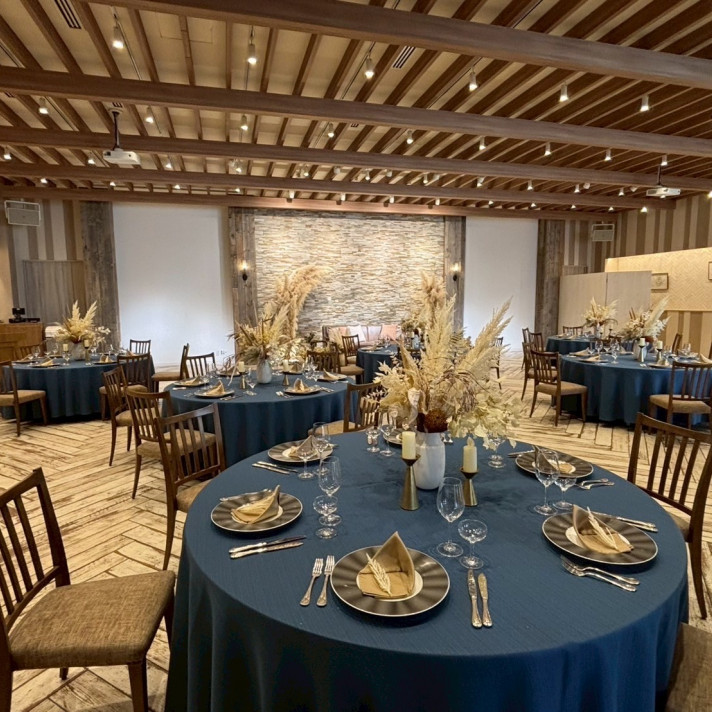 1階の式場、雰囲気がすごい良かったです。