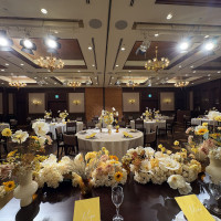 60人程度目安の披露宴会場です。