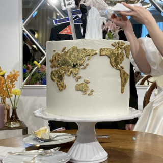 世界地図ケーキ