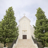 ここから挙式が終わるとフラワーシャワーができます