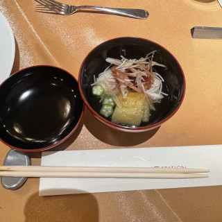 鰻のそうめん夏野菜添え