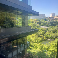 控え室から挙式会場へ移動中に見えた景色