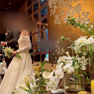装花はシンプルでもとえも映えました！
