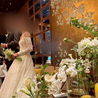 装花はシンプルでもとえも映えました！