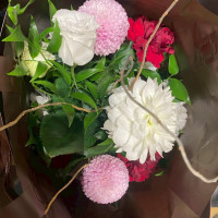 テーブルの生花
