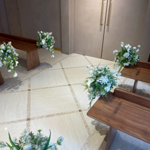 会場のバージンロード|752996さんの小さな結婚式 表参道店の写真(2532894)