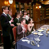 家族と記念写真