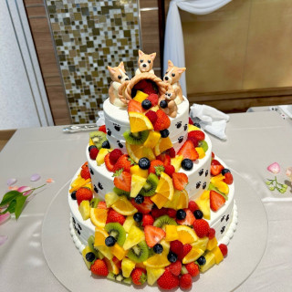お願いしたとおりの完璧なマジパン、ケーキで嬉しいです♪