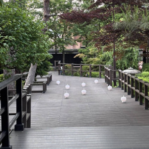 夜のライトアップの準備でしょうか？夜もお庭が綺麗です|753138さんのTHE GARDEN PLACE 小林樓の写真(2465695)