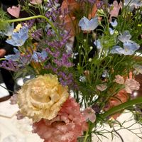 各テーブルの装花