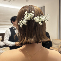 披露宴の際にした髪型です