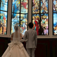 ガーデンチャペルはステンドグラスが綺麗でした