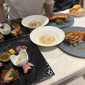 終わった後はゲストと同じご飯を食べました|753494さんのキャッスルガーデン OSAKAの写真(2468649)