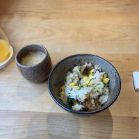 牡蠣のしぐれ煮ととうもろこしの炊き込みご飯