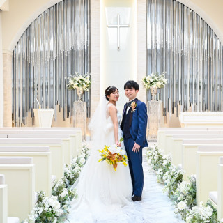 挙式が始まる前の挙式会場での写真