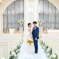 挙式が始まる前の挙式会場での写真