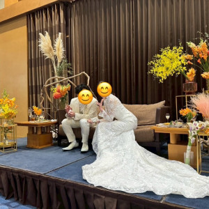 ソファーテーブルだとゲストの距離も近くてとてもよかったです|753733さんのGRAND FESTA HAKATAの写真(2472808)