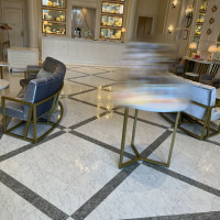 ロビーの自由に飾り付けできるスペース。