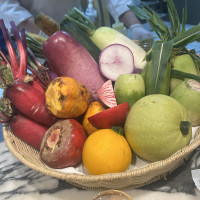採れたての野菜を見せていただきました。