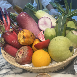 採れたての野菜を見せていただきました。|753999さんのLos Angeles balcony(ロサンジェルスバルコニー)の写真(2470045)