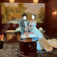 ケーキ入刀の写真