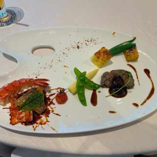 お魚とお肉のプレート