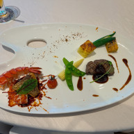 お魚とお肉のプレート