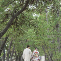 敷地内での前撮り