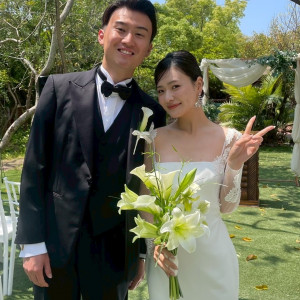 挙式もガーデンで行いました|754203さんのTHE LUIGANS Spa & Resort(ザ・ルイガンズ．スパ＆リゾート)の写真(2471052)