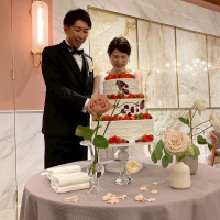 ケーキテーブルも統一コーディネート