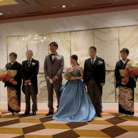 新郎挨拶・両家代表挨拶時もお腹を考慮して座らせて貰いました