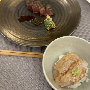 絶品お肉と結婚式では珍しい鯛茶漬け！|754204さんのザ マークグランドホテル（THE MARK GRAND HOTEL）の写真(2471376)