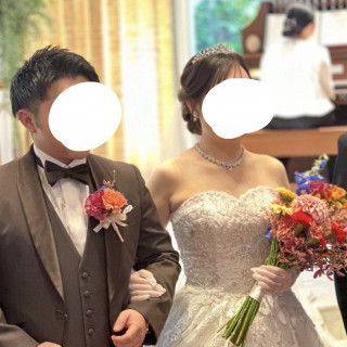 ブーケ、ブートニアは想像以上に素敵でした