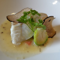 試食の魚料理です。