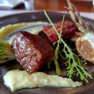 試食の肉料理です。|754471さんのST.MARGARET WEDDING（セント・マーガレット ウエディング）の写真(2472271)
