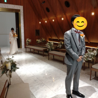 挙式会場でファーストミートをしました