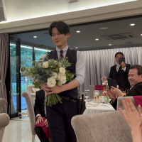 新婦弟がブーケを作成してくれました