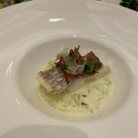 コースのお魚料理