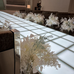 光の演出ができるバージンロード|755018さんのアルカンシエル luxe mariage 名古屋（アルカンシエルグループ）の写真(2474399)