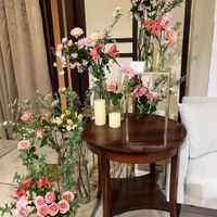 新郎新婦横のお花装飾見本